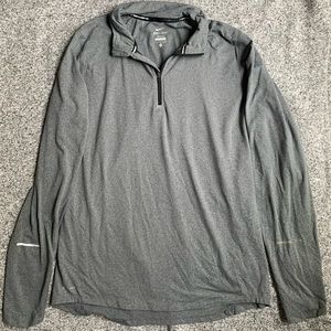 Mens NIKE Dri-fit Sweater - Size Medium - Grey Long Sleeve Reflective Shirt Top
